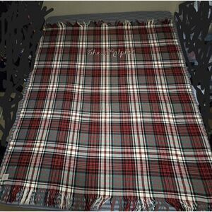 JACK FROST VINTAGE WOOL TARTAN PLAID THROW BLANKET UTAH WOOLEN MILLS 58" X 65"